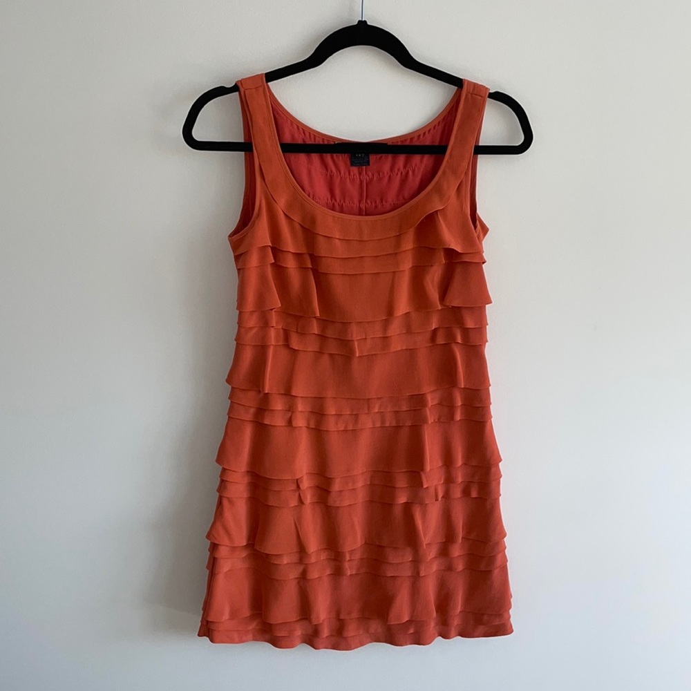 French Connection Silk Ruffle Dress - Picture 3 of 6